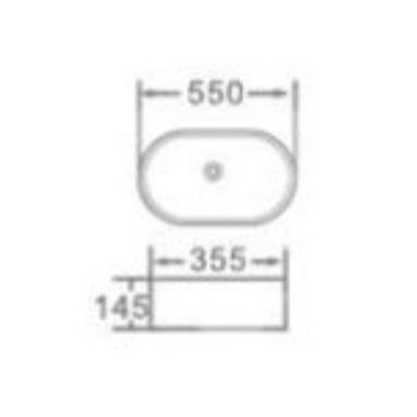 NEWARC Умывальник накладной для ванной комнаты Life 9855W