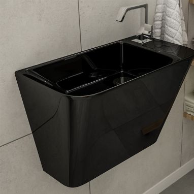VOLLE Умывальник подвесной для ванной комнаты Teo (13-88-601Black)