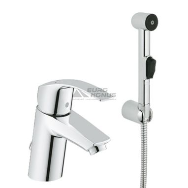 GROHE Смеситель для умывальника однорычажный с гигиеническим душем Eurosmart (23124002)