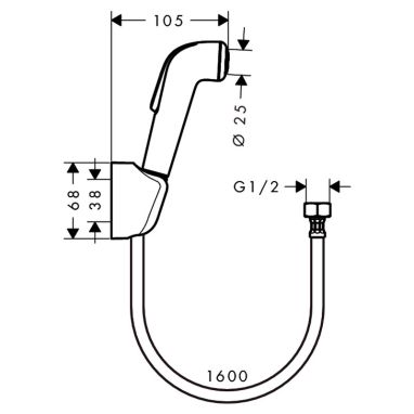 HANSGROHE Гигиенический душ (32122000)