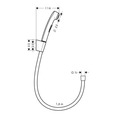 HANSGROHE Гигиенический душ (32128000)