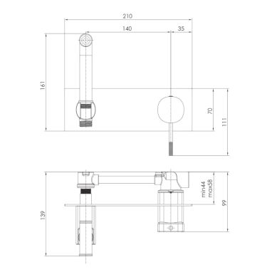 IMPRESE Гигиенический душ BRENTA хром (ZMK071901122)