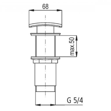 ARMATURA Донный клапан Click-Clack Black Big 660-454-81