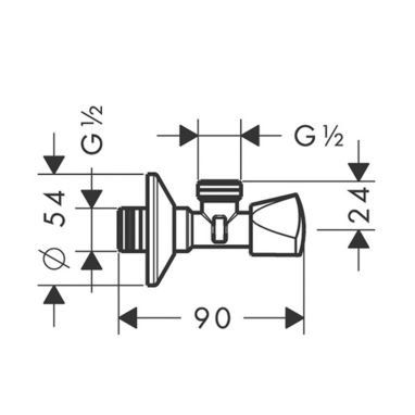 AXOR Кран угловой 1/2"x1/2" (51309000)