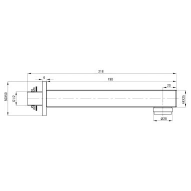 DEANTE Излив для смесителя L-196 мм Cascada NAC 082K