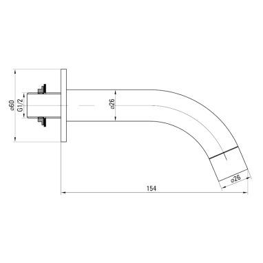 DEANTE Излив для смесителя L-177 мм Cascada NAC 083K