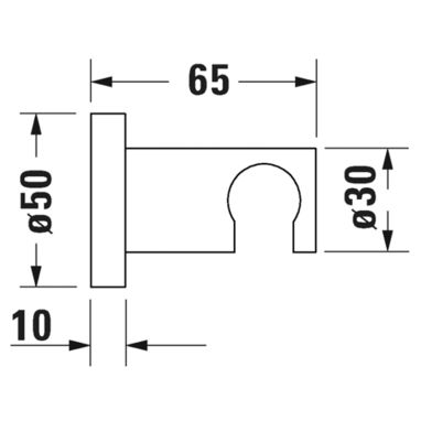 DURAVIT Держатель для душевой лейки UV0620006000