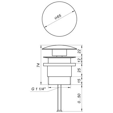 GLOBUS LUX Донный клапан HG15-04A BR Click-clack