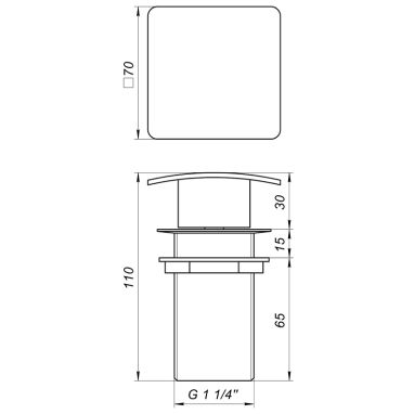 GLOBUS LUX Донный клапан HG-057B Click-clack