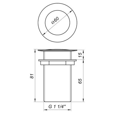 GLOBUS LUX Донный клапан HG-053B Click-clack