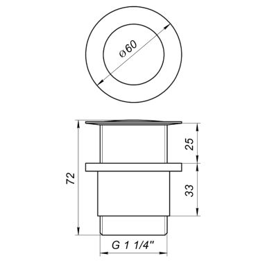 GLOBUS LUX Донный клапан HG-041B Click-clack