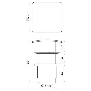 GLOBUS LUX Донный клапан HG-043B Click-clack