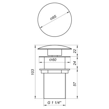 GLOBUS LUX Донный клапан HG15-03A Click-clack