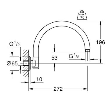 GROHE Душевой кронштейн Rainshower Rustic (28384000)