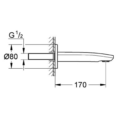 GROHE Излив для смесителя L-170 мм Eurostyle Cosmopolitan (13276002)