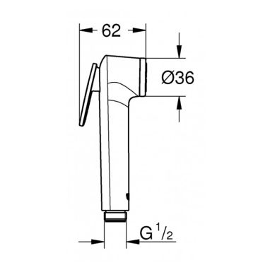 GROHE Лейка гигиеническая Tempesta Trigger Spray 30 (27512001)