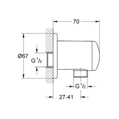 GROHE Подключение душевого шланга Relexa Plus (28671000)