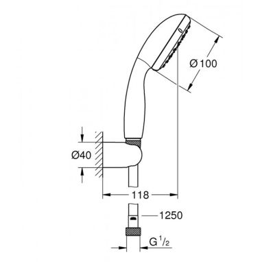 GROHE Душевой гарнитур Tempesta (26164001)