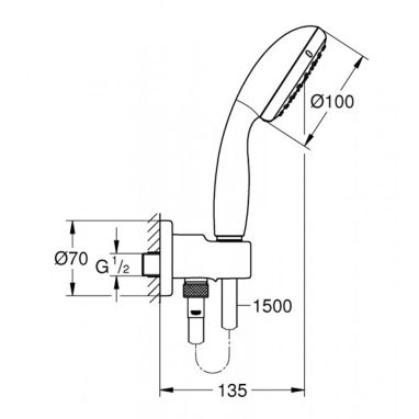 GROHE Душевой гарнитур Tempesta (26406001)