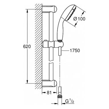 GROHE Душевой гарнитур NEW Tempesta (27853001)