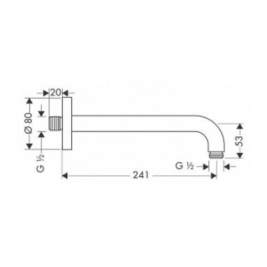 HANSGROHE Держатель верхнего душа (27409000)