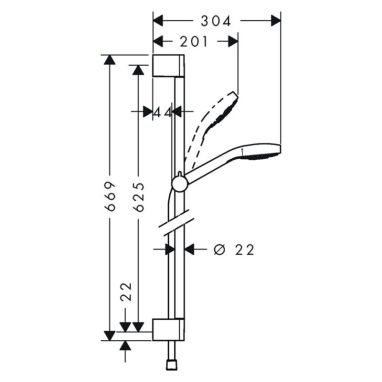 HANSGROHE Душевой гарнитур Croma Select S (26562400)