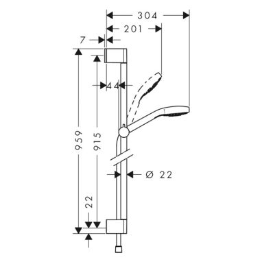 HANSGROHE Душевой гарнитур Croma Select S (26570400)