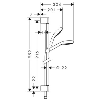 HANSGROHE Душевой гарнитур Croma Select S (26571400)