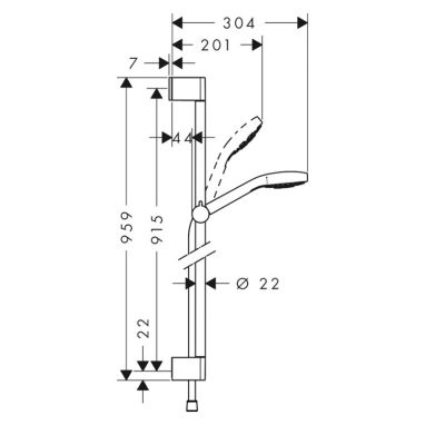HANSGROHE Душевой гарнитур Croma Select E (26591400)