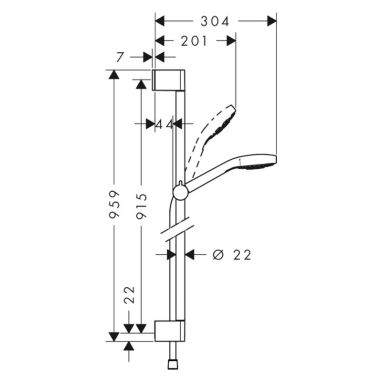 HANSGROHE Душевой гарнитур Croma Select E (26592400)