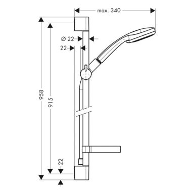 HANSGROHE Душевой гарнитур Croma 100 (27655000)