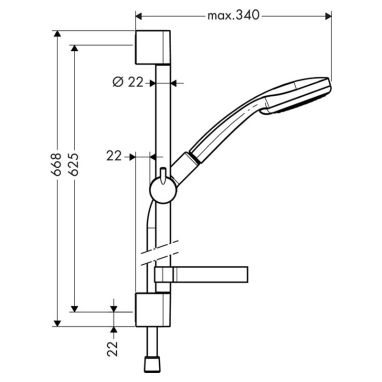 HANSGROHE Душевой гарнитур Croma 100 (27717000)