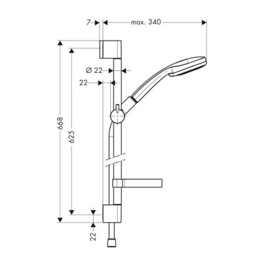 HANSGROHE Душевой гарнитур Croma 100 (27777000)