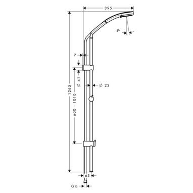 HANSGROHE Душевой гарнитур Croma 100 (27791000)
