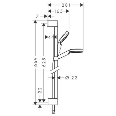 HANSGROHE Душевой гарнитур Crometta (26533400)