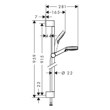 HANSGROHE Душевой гарнитур Crometta (26536400)