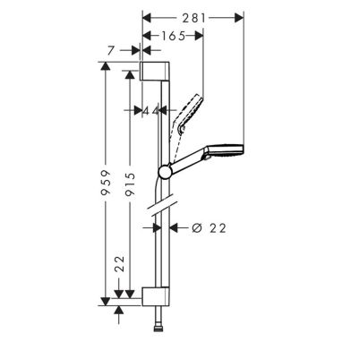 HANSGROHE Душевой гарнитур Crometta (26539400)