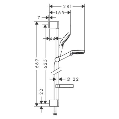 HANSGROHE Душевой гарнитур Crometta (26553400)