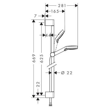 HANSGROHE Душевой гарнитур Crometta (26555400)