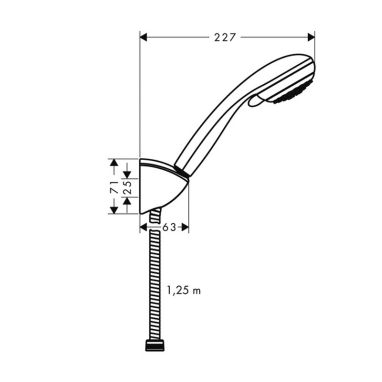 HANSGROHE Душевой гарнитур Crometta 85 (27558000)