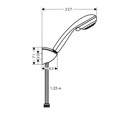 HANSGROHE Душевой гарнитур Crometta 85 (27568000)