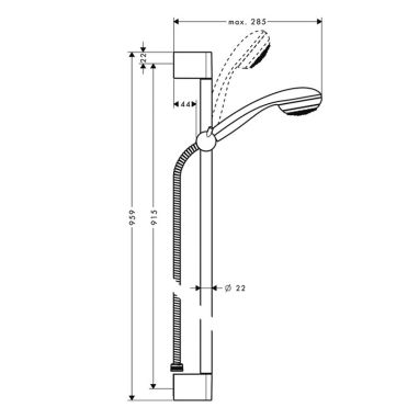 HANSGROHE Душевой гарнитур Crometta 85 (27651000)