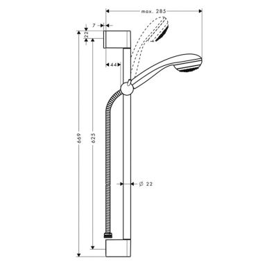 HANSGROHE Душевой гарнитур Crometta 85 (27728000)