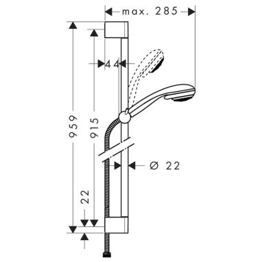 HANSGROHE Душевой гарнитур Crometta 85 (27762000)