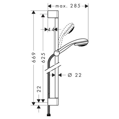 HANSGROHE Душевой гарнитур Crometta 85 (27767000)