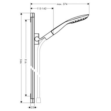 HANSGROHE Душевой гарнитур PuraVida (27853000)