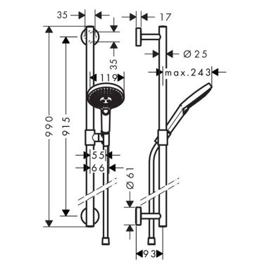 HANSGROHE Душевой гарнитур Raindance Select S (26323400)