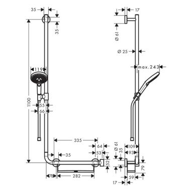 HANSGROHE Душевой гарнитур Raindance Select S (26324400)