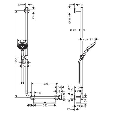 HANSGROHE Душевой гарнитур Raindance Select S (26325400)