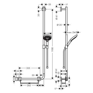 HANSGROHE Душевой гарнитур Raindance Select S (26326000)